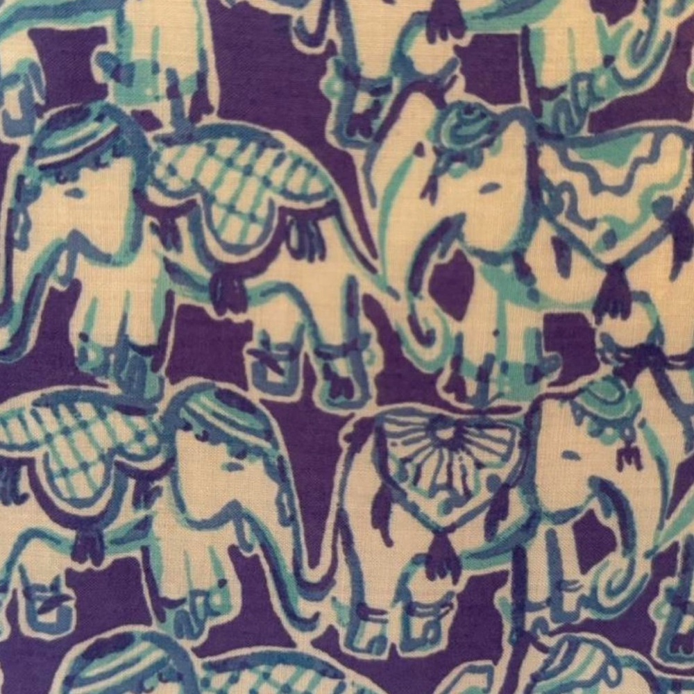 Lilly Pulitzer Sydney Caftan Top - Uptown Trunk Elephant Print - Size S/M - Picture 4 of 7